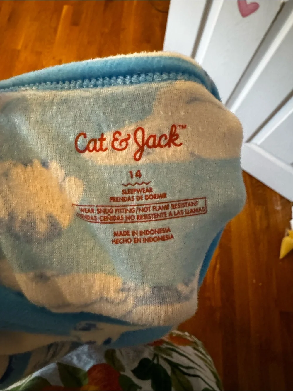 Cat &Jack Blue Polar Bear Print Long Sleeve Pajama Set Size 14